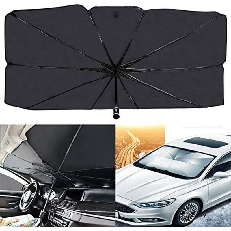 Car Sun Shade Umbrella مظلة السيارة الأمامية – UV Protection | Heat Blocker | Folding Windshield Cover